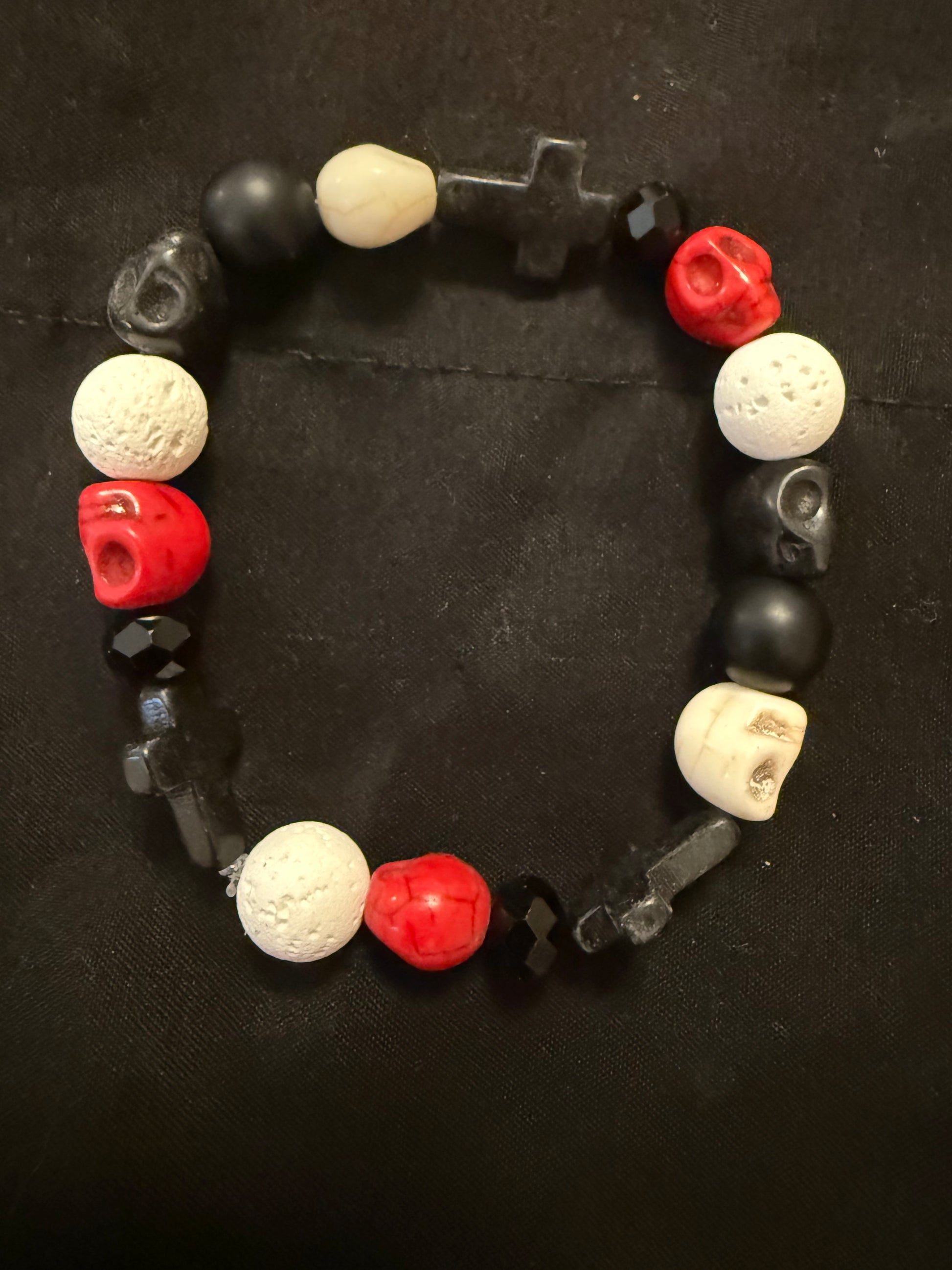 Bracelet W/skulls & crosses