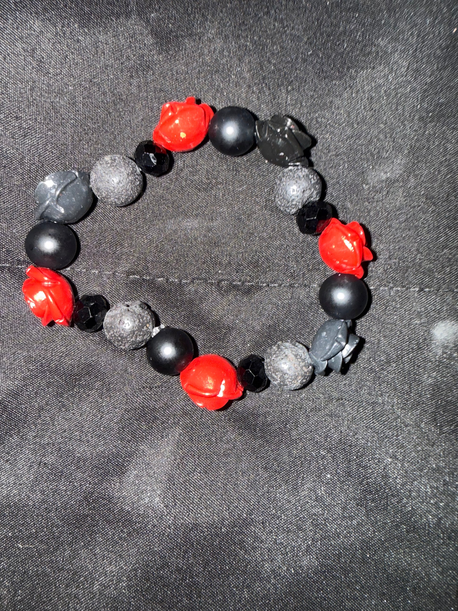 Bracelet W/roses & gems