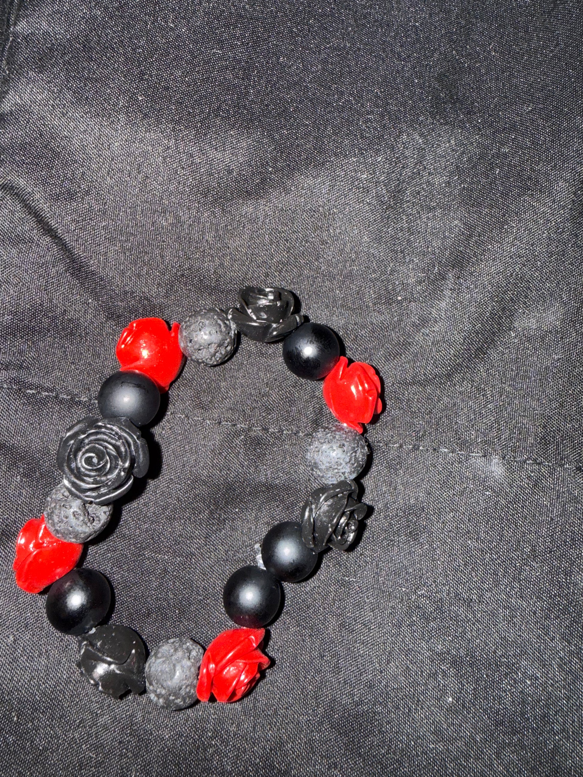 Bracelet W/ roses & stones