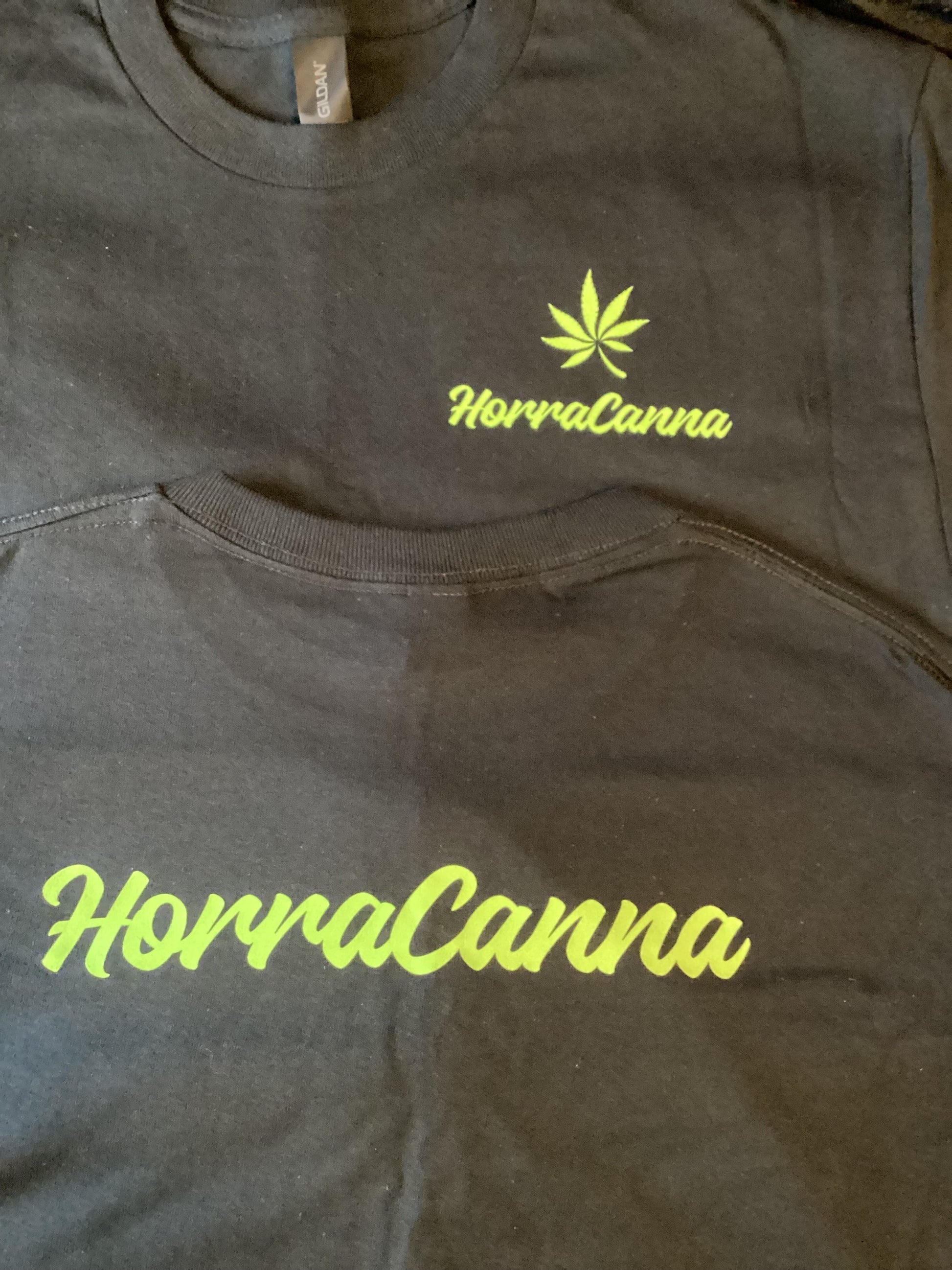 Black HorraCanna LOGO T-shirt Size LG
