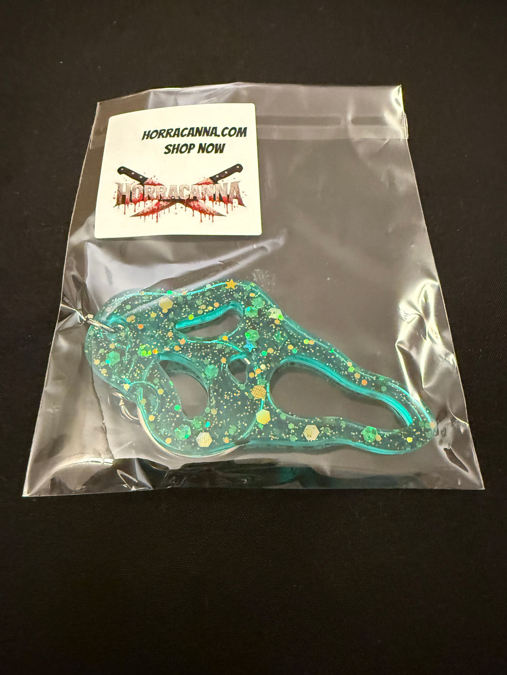 Green Scream Face Keychain Wglittler