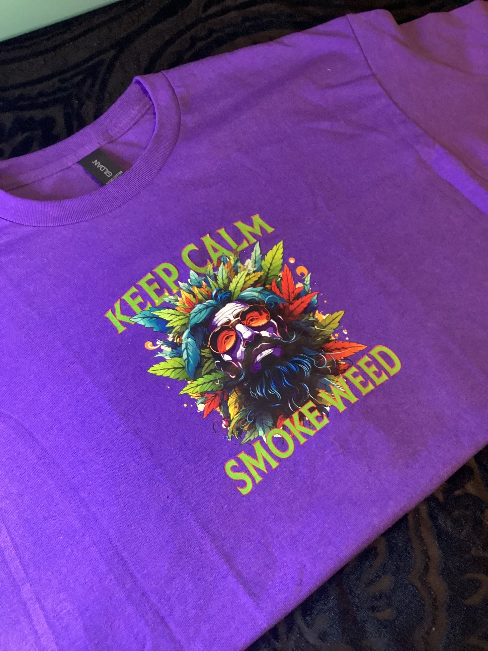Purple Keep Calm & Smoke Weed