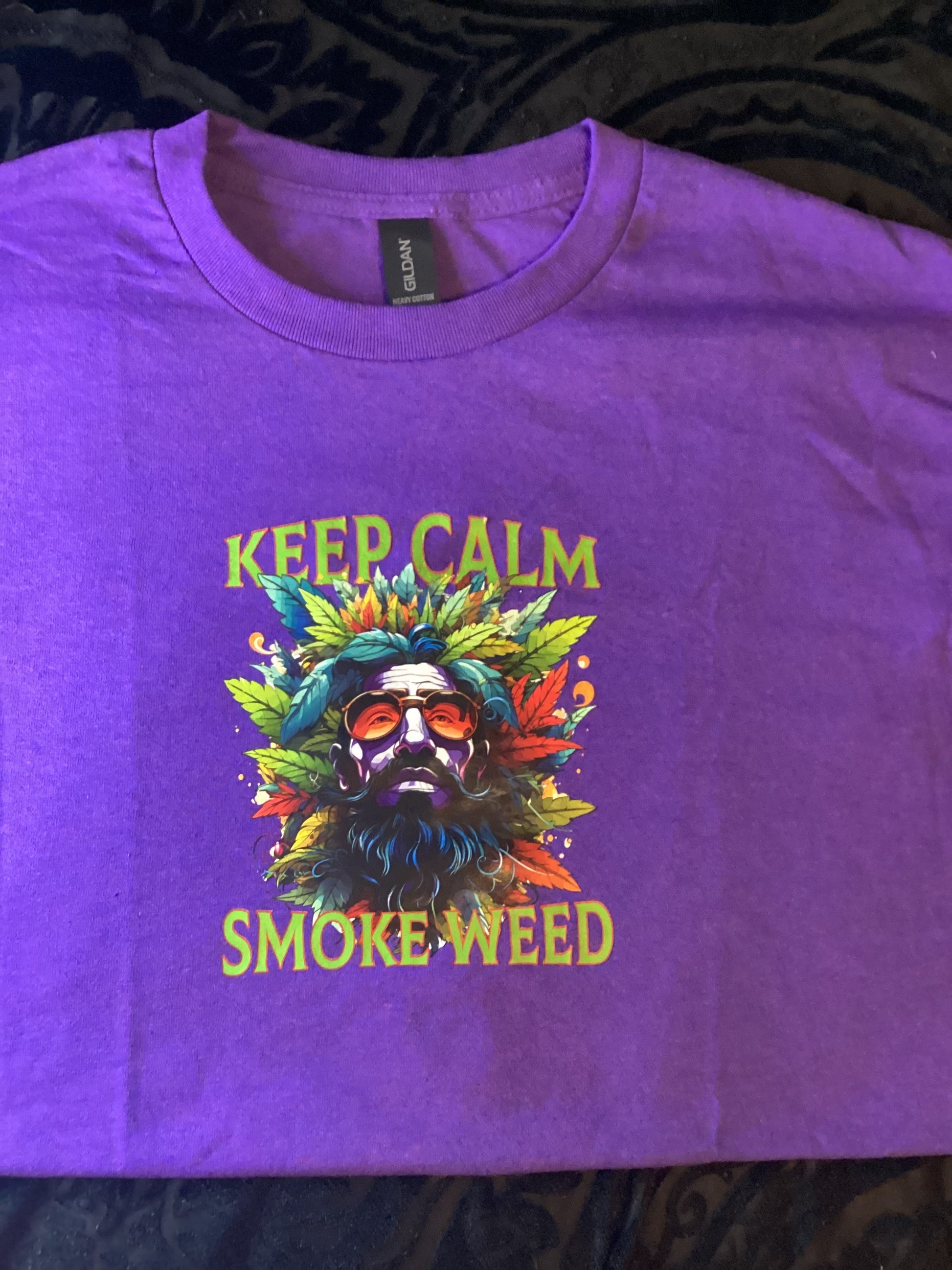 Purple Keep Calm & Smoke Weed