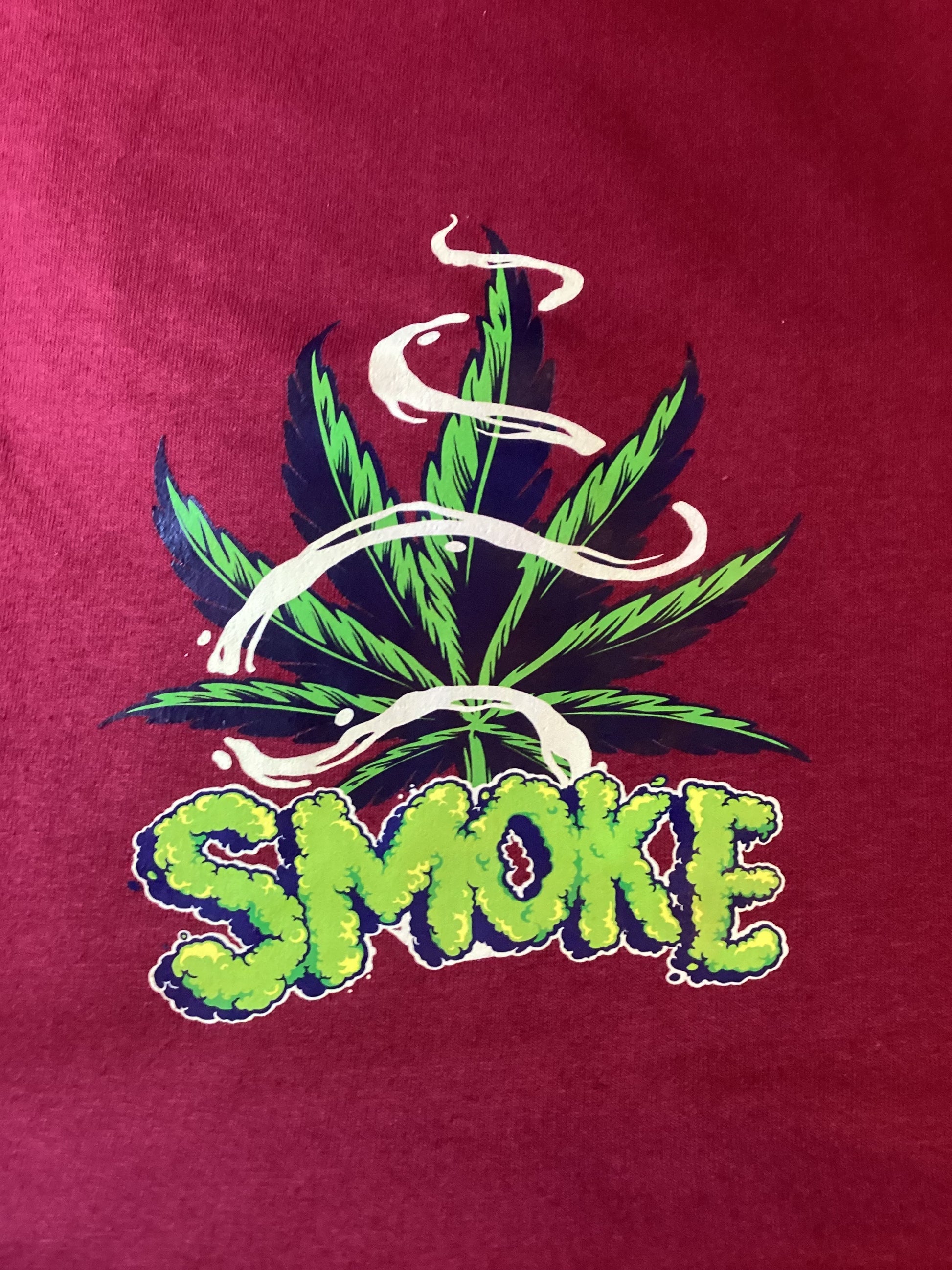 Maroon Smoke W/ leaf Size Lg