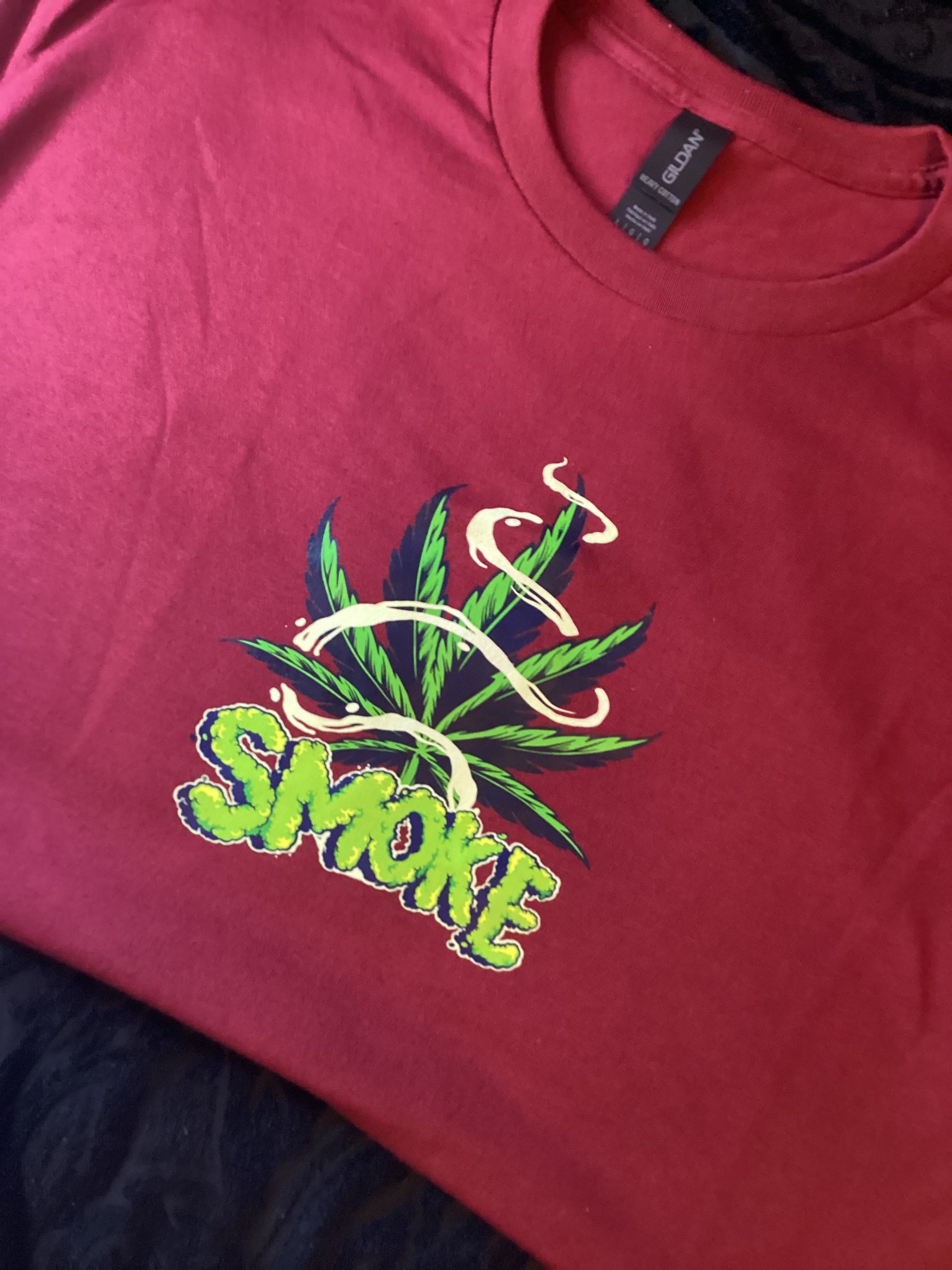 Maroon Smoke W/ leaf Size Lg