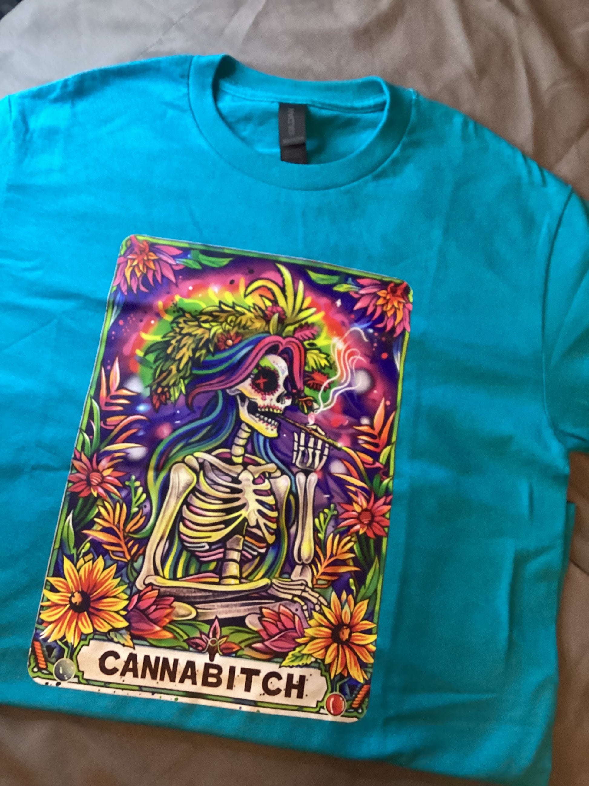 Teal CannaBitch Size Small