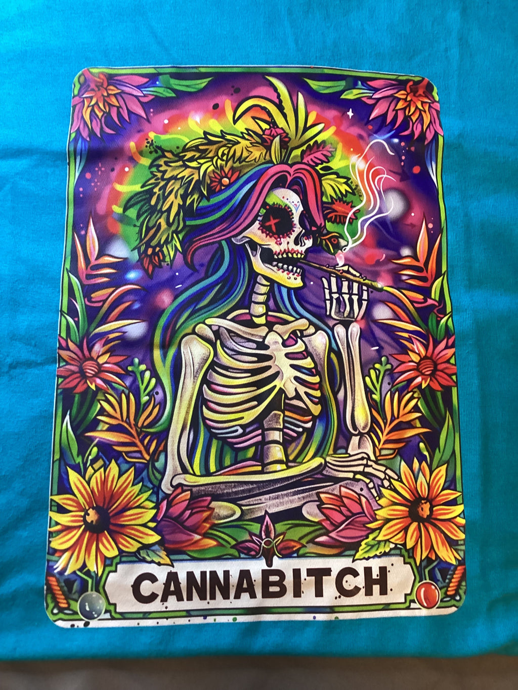 Teal CannaBitch Size Small