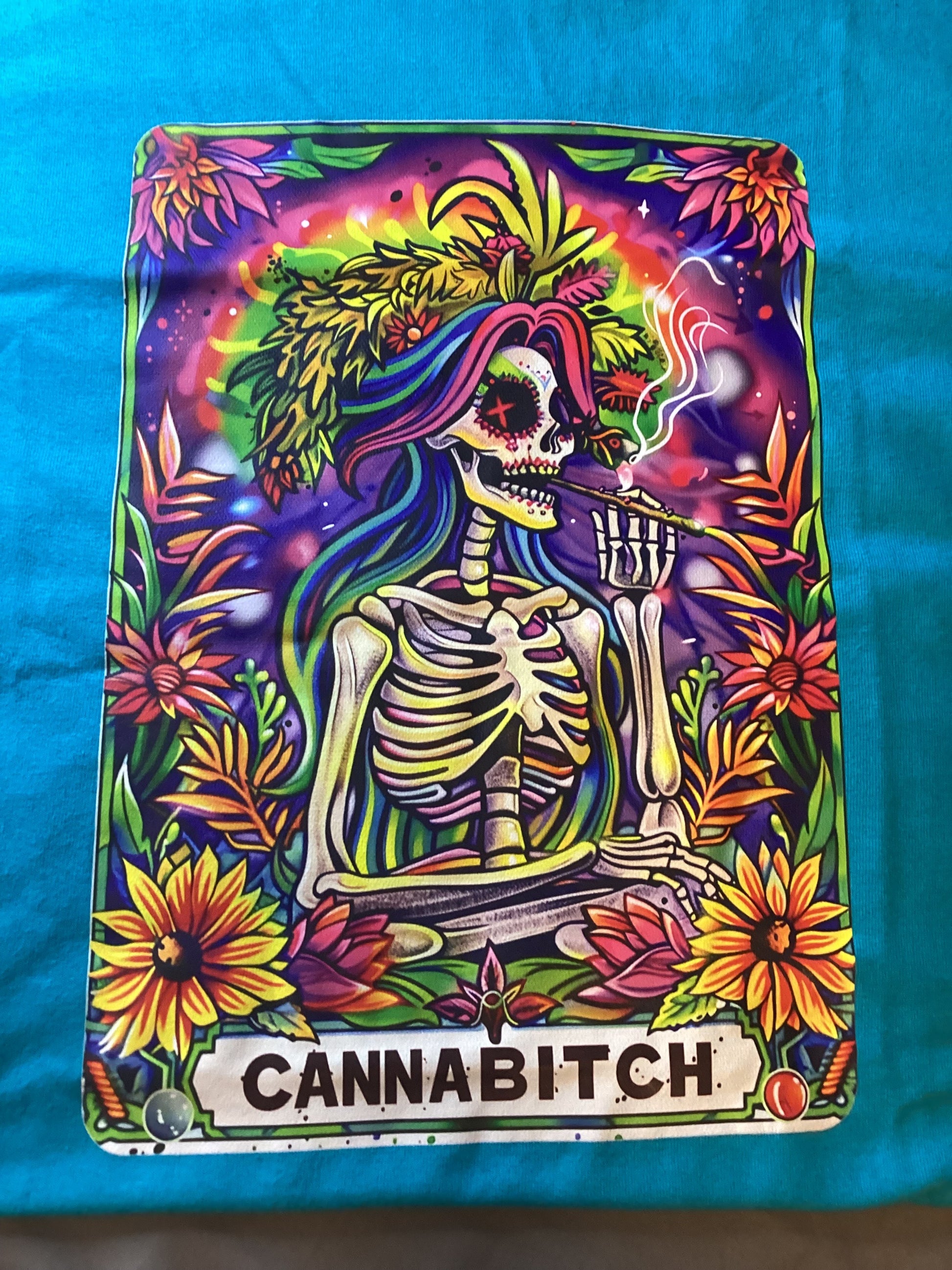 Teal CannaBitch Size Small