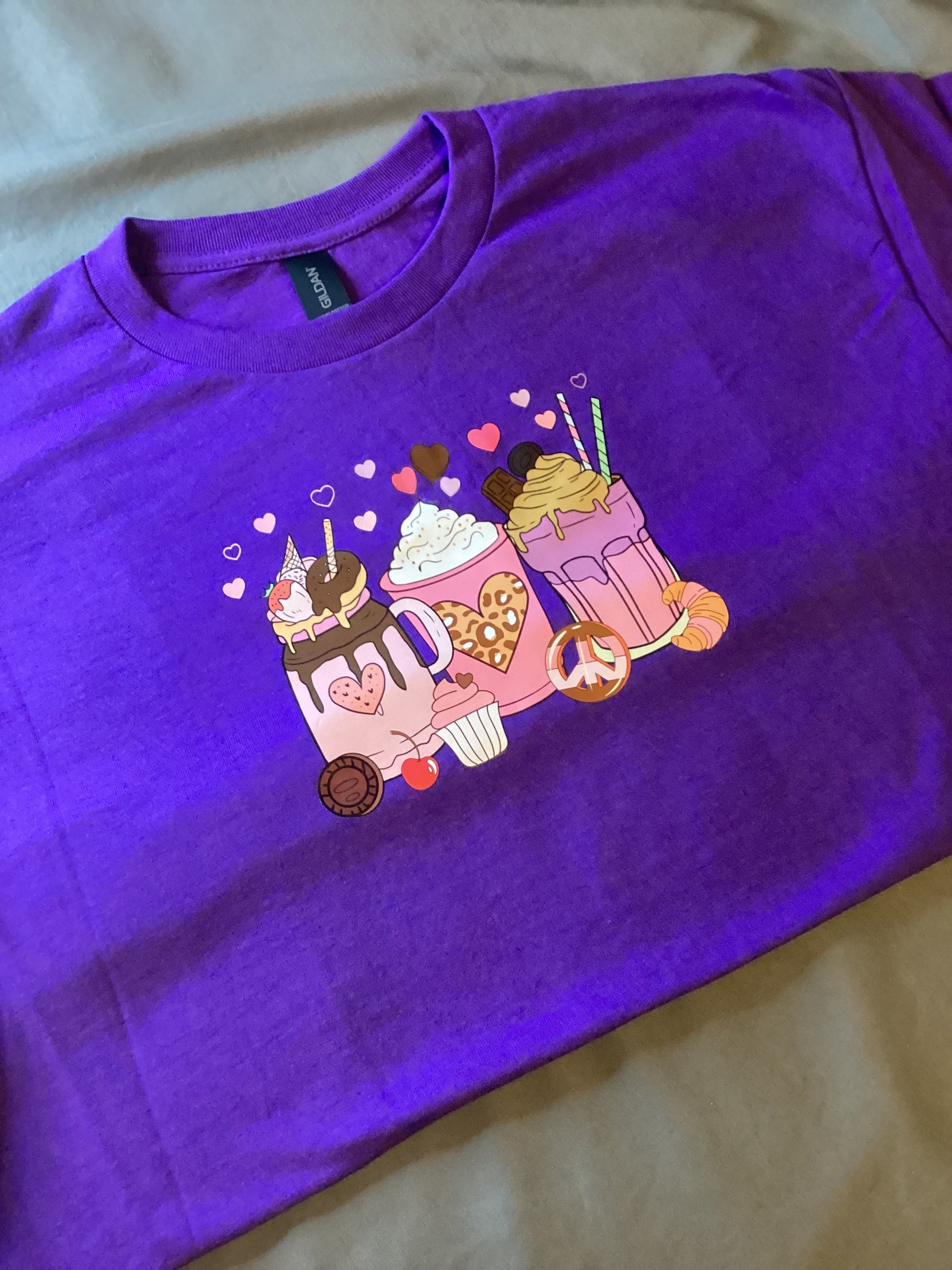 Purple Coffee Cups Size Lg