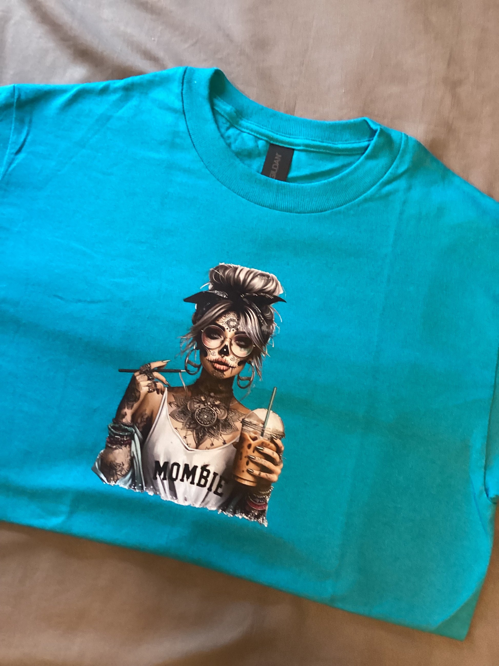 Teal Mumbie With Coffee Size Small
