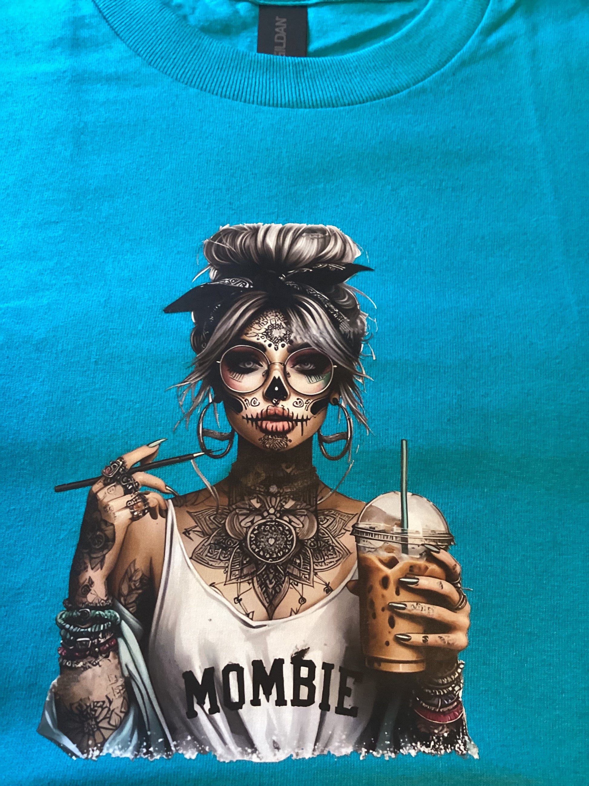 Teal Mumbie With Coffee Size Small