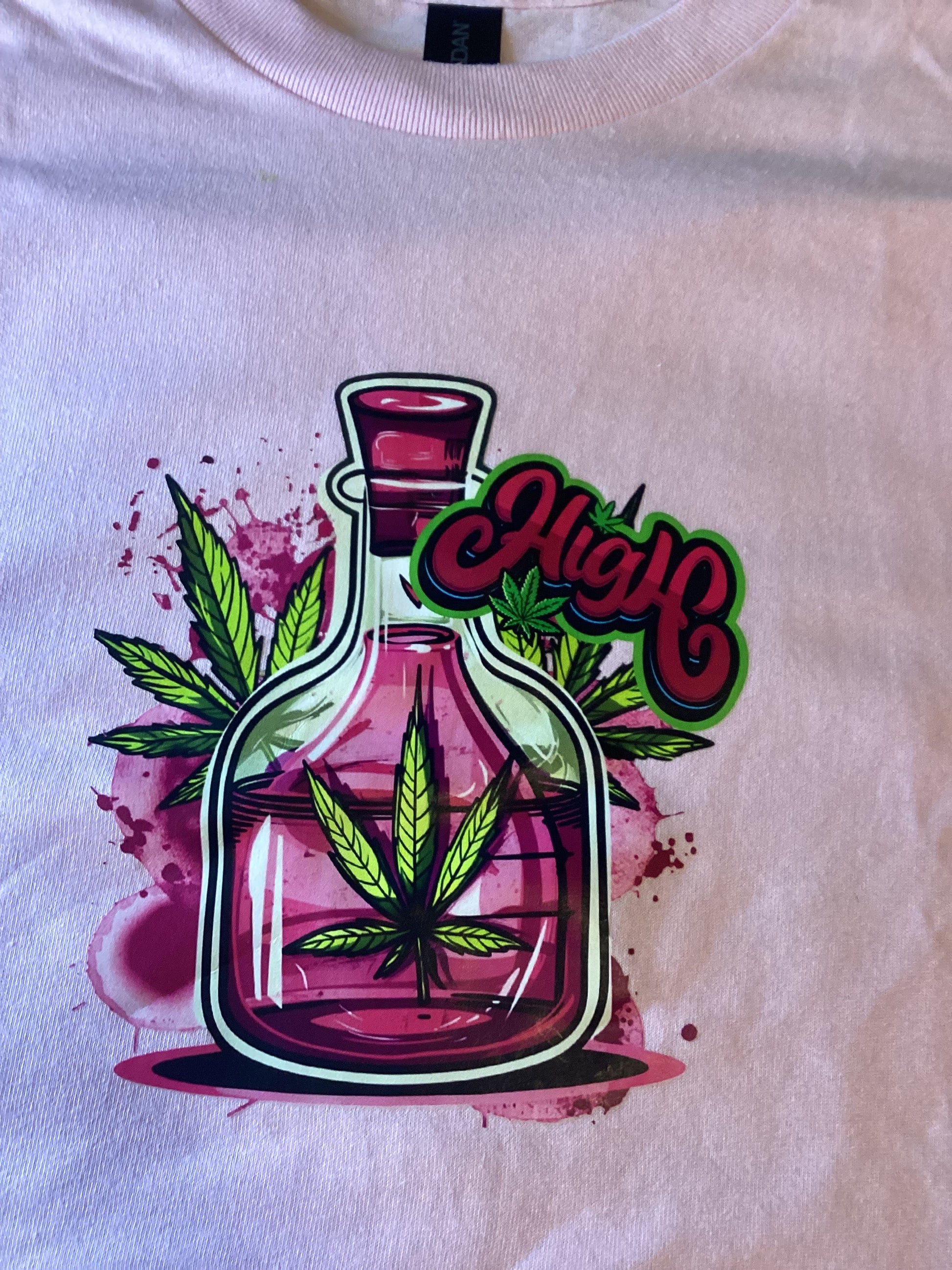 Pink "High" w/ bottle Size Lg