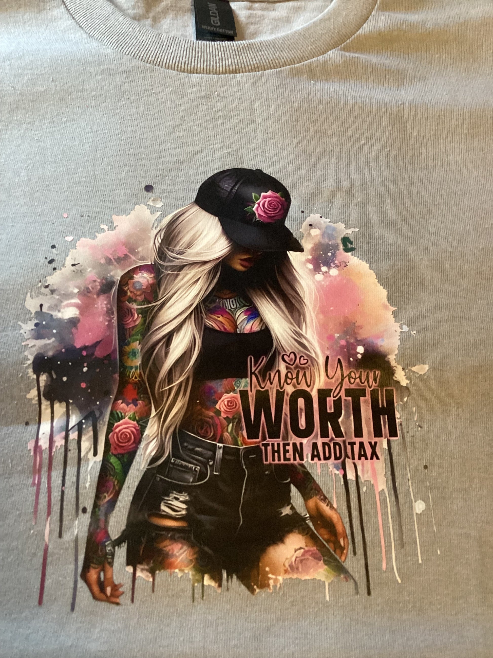 Gray "Know Your Worth" Size Med