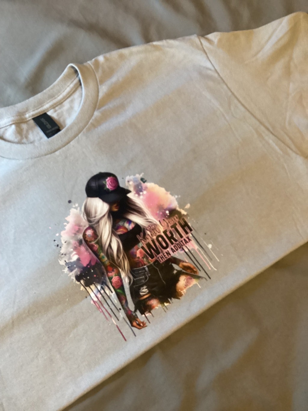 Gray "Know Your Worth" Size Med