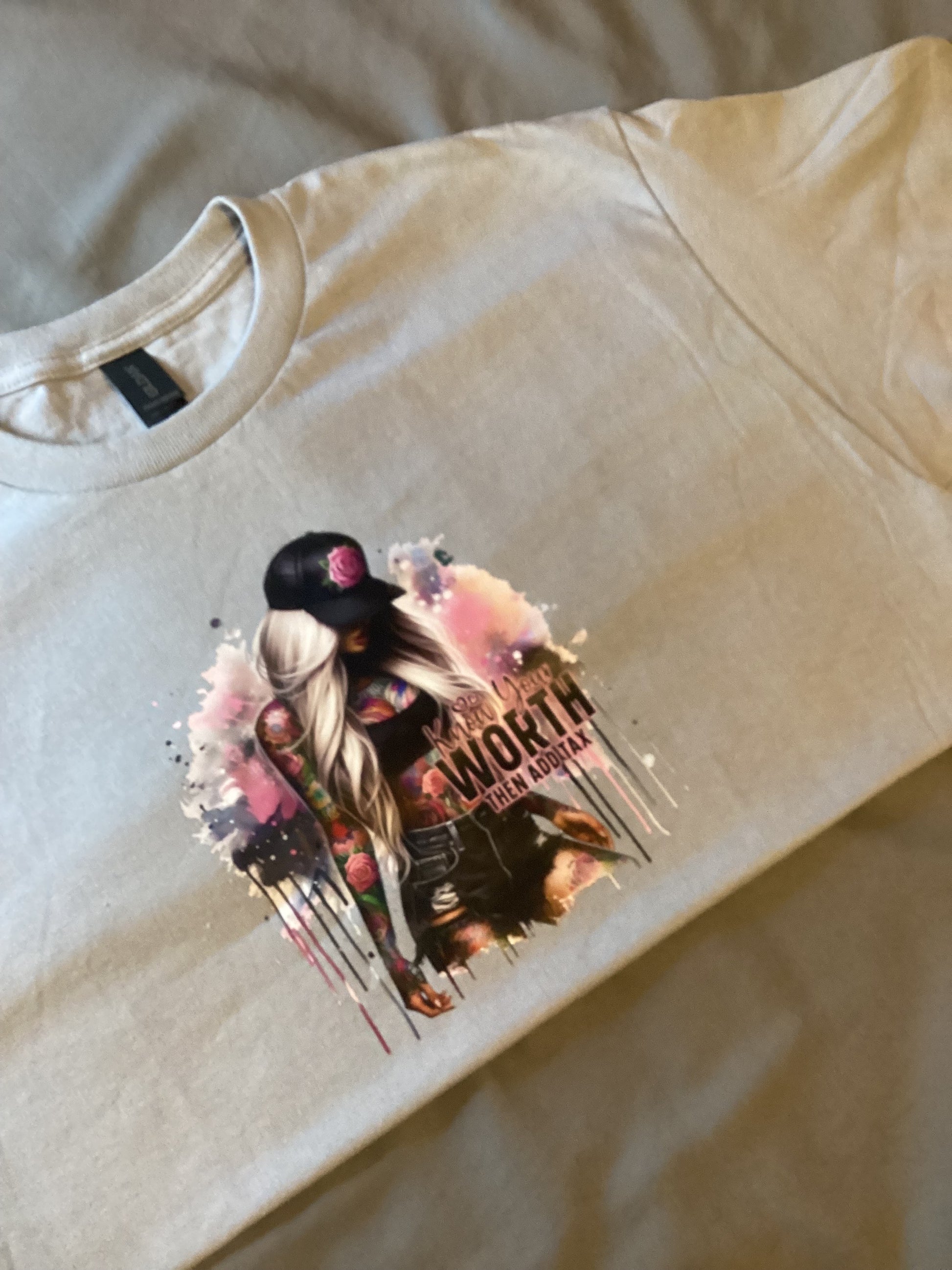 Gray "Know Your Worth" Size Med