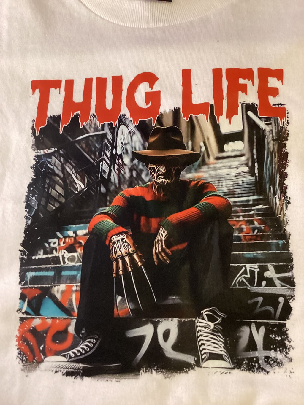 White Thug Life Freddy Size Small