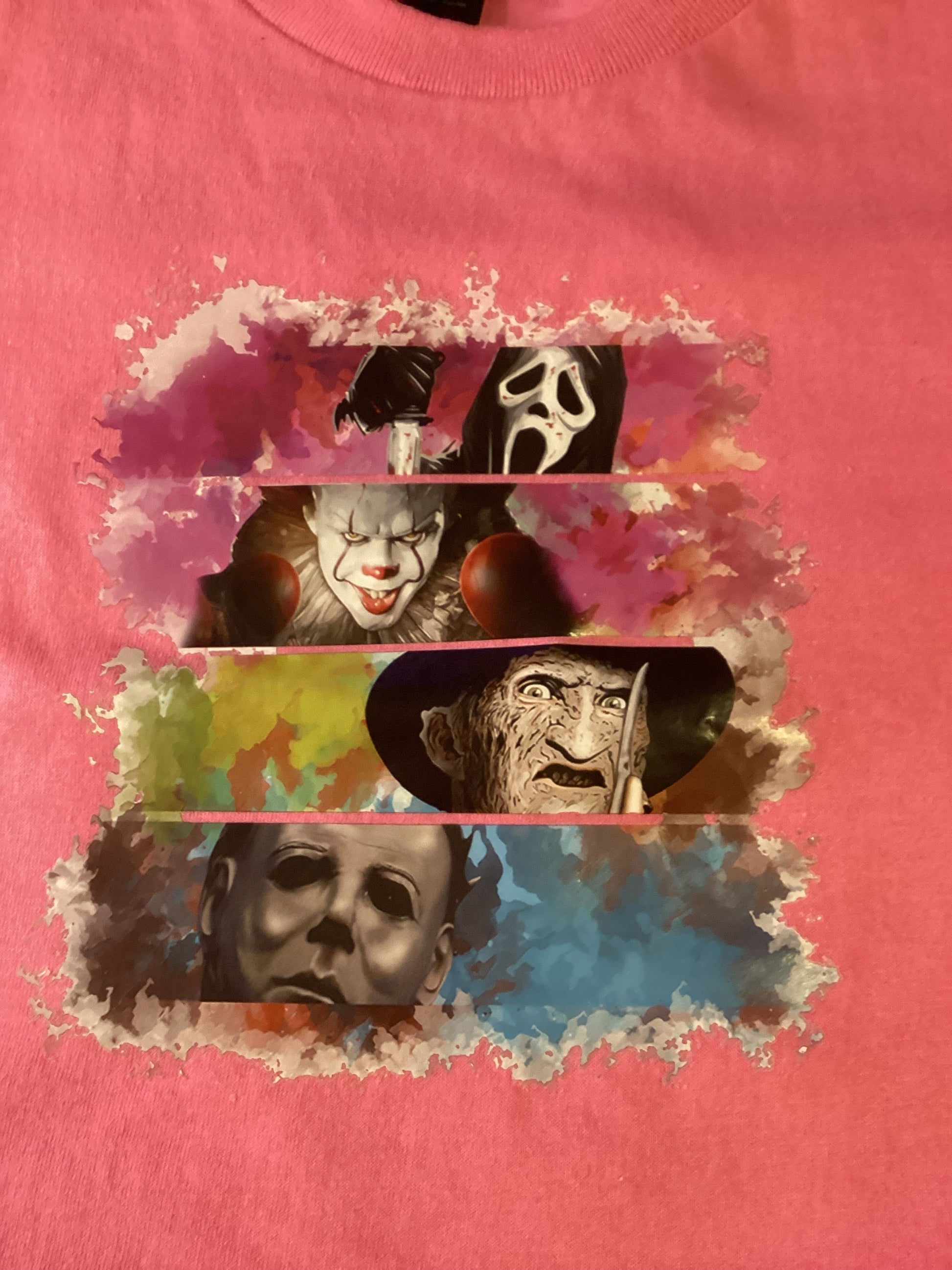 Pink Quad Stack Horror Size X-Lg