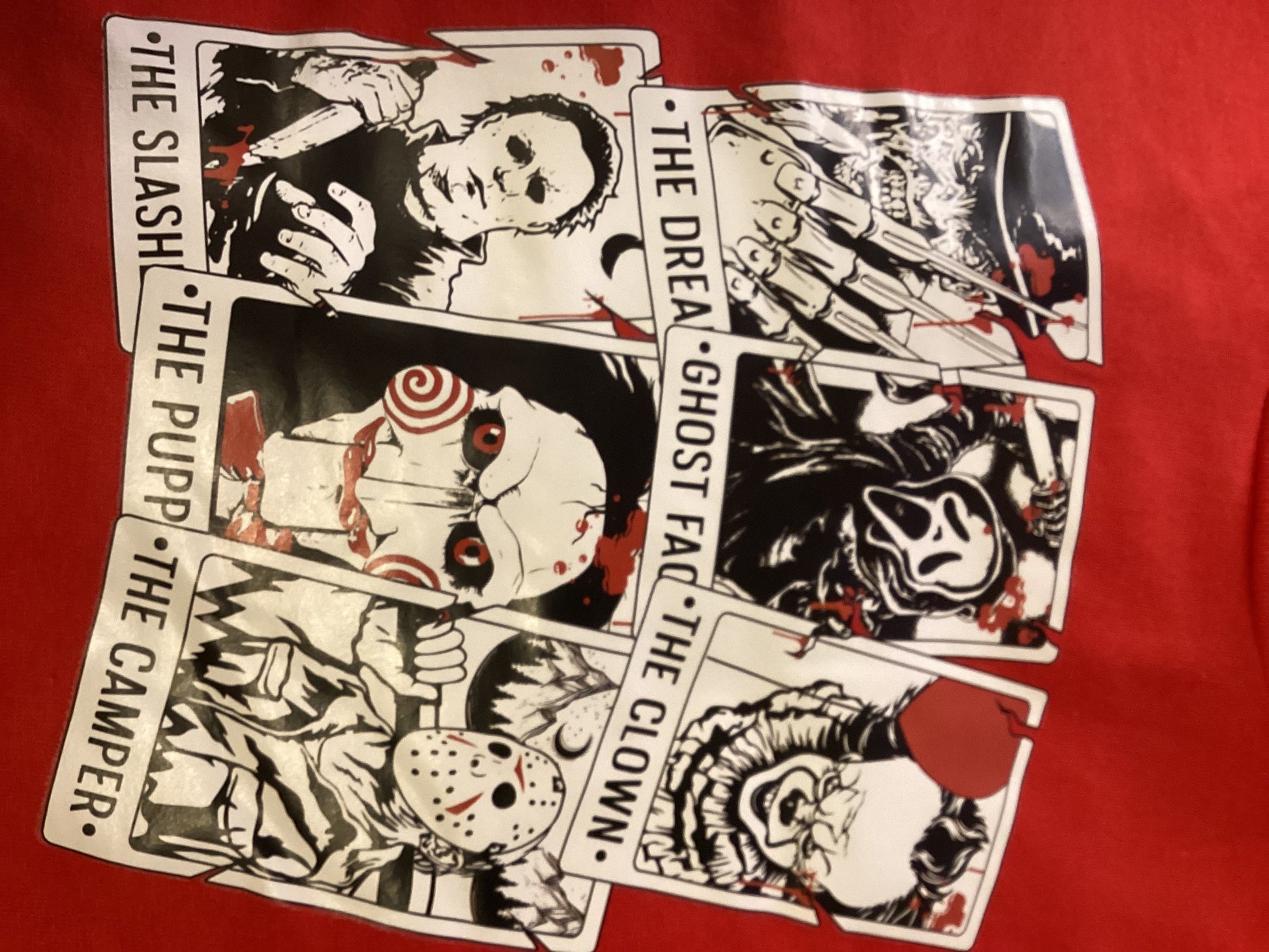Red Cards Of Horror Size X-Lg
