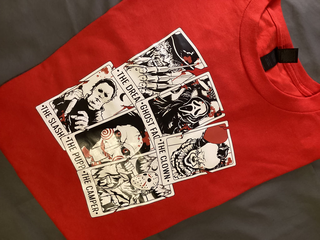 Red Cards Of Horror Size X-Lg