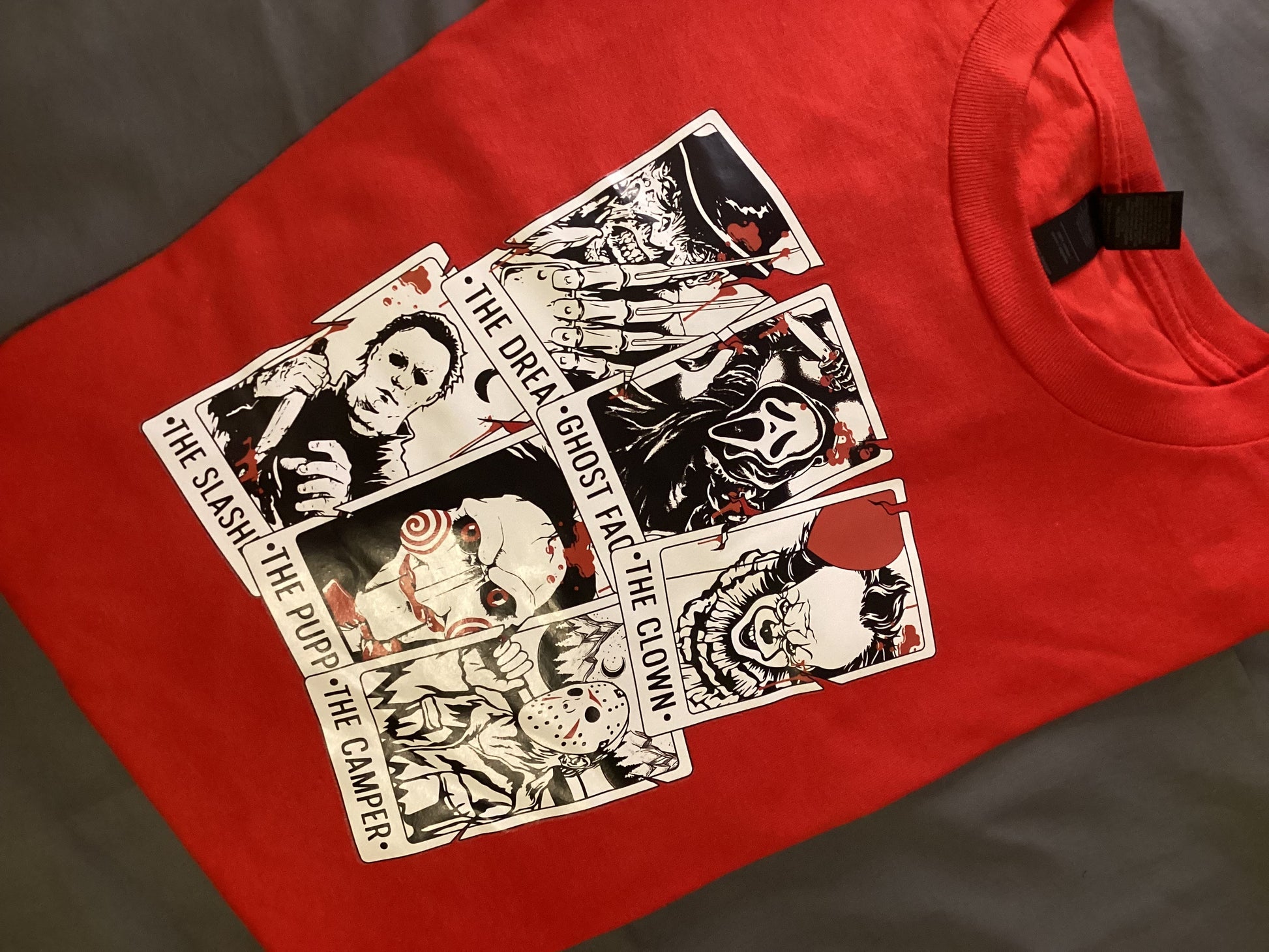 Red Cards Of Horror Size X-Lg