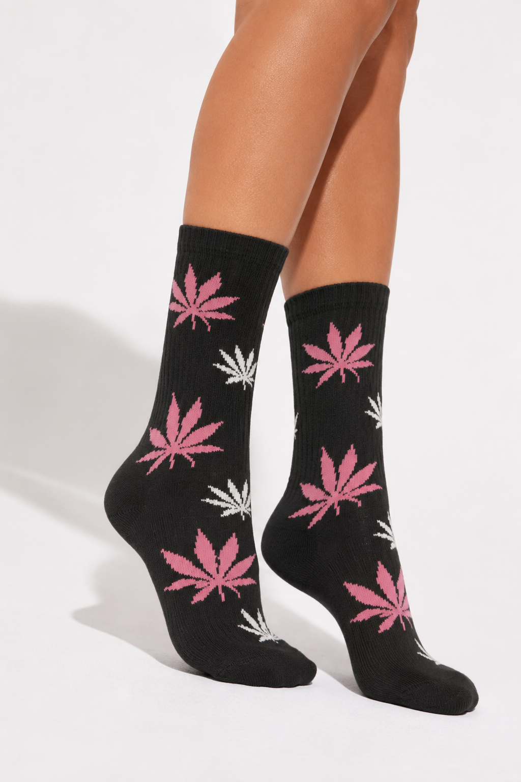 Socks Black, Pink & White